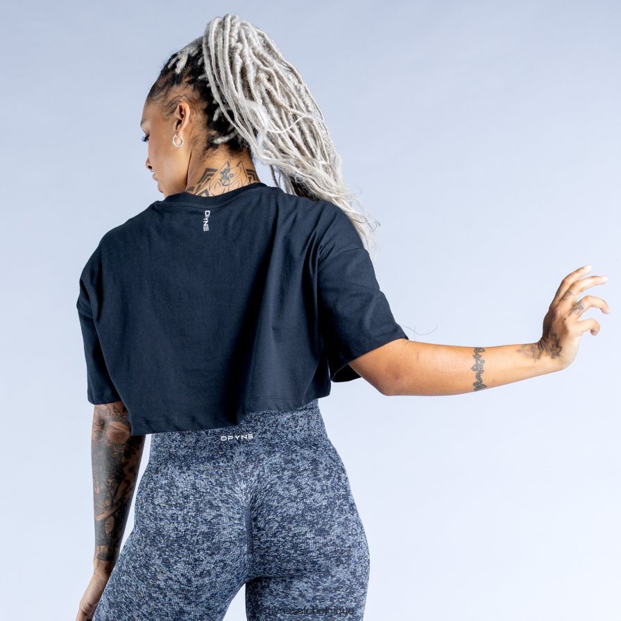 vêtements Dfyne raviver le haut court noir Z2RVP832