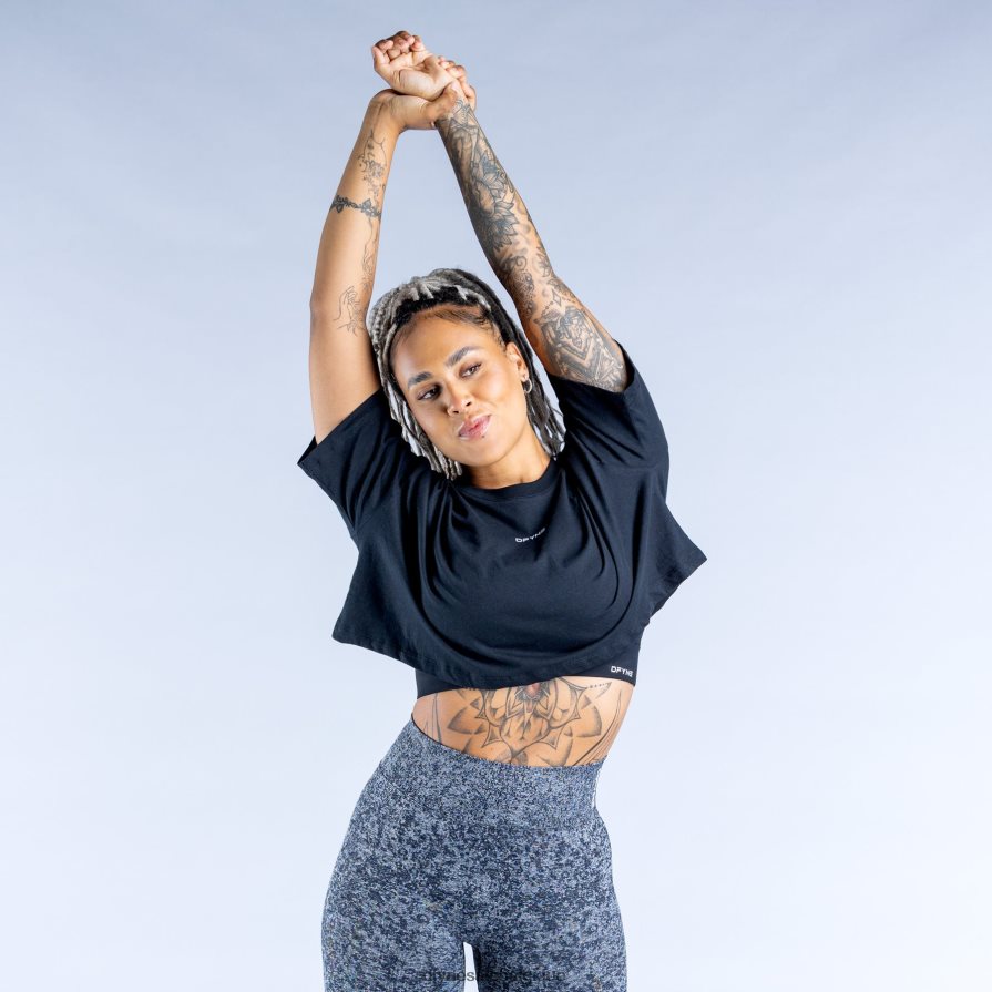 vêtements Dfyne raviver le haut court noir Z2RVP832