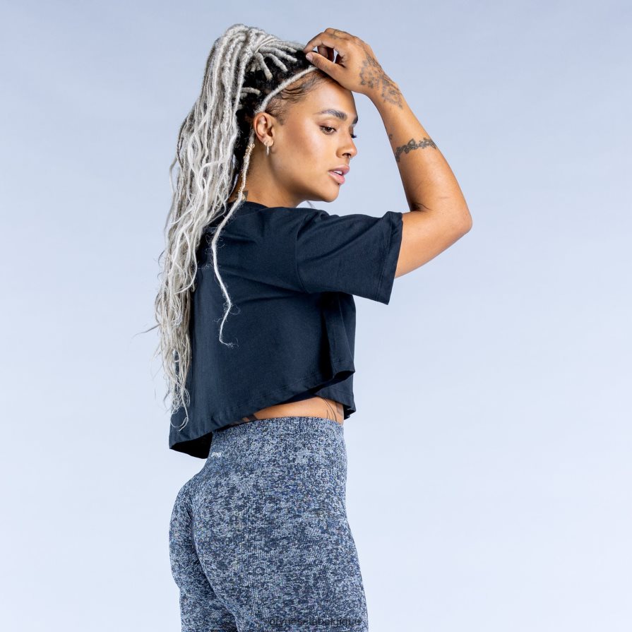 vêtements Dfyne raviver le haut court noir Z2RVP832