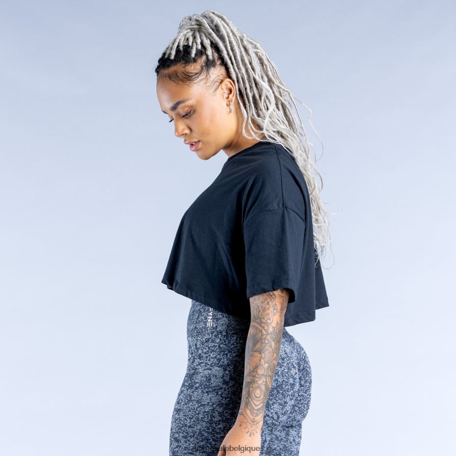 vêtements Dfyne raviver le haut court noir Z2RVP832