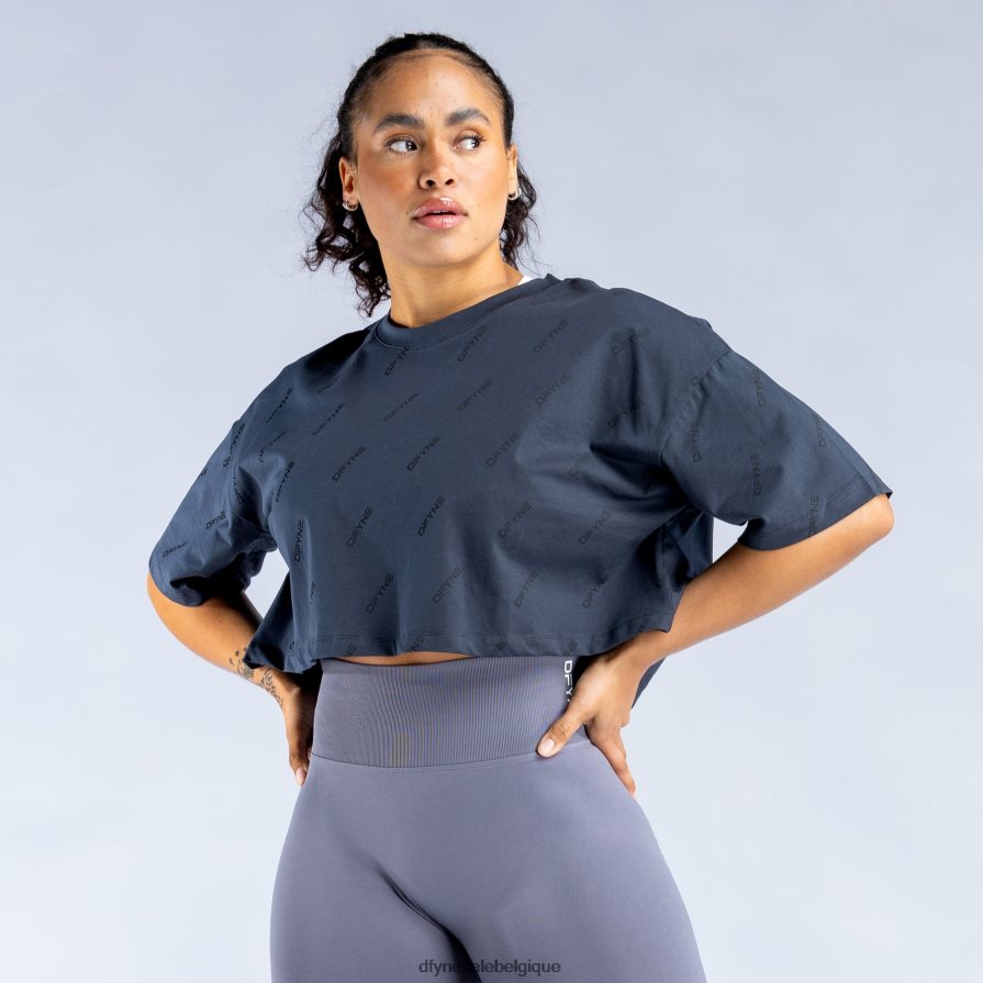 vêtements Dfyne revive le crop top signature gris ardoise Z2RVP852