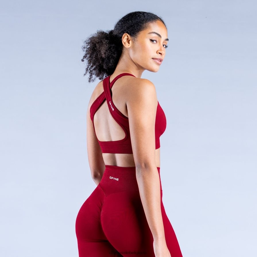 hauts Dfyne soutien-gorge de sport dynamique sans couture cramoisi Z2RVP841