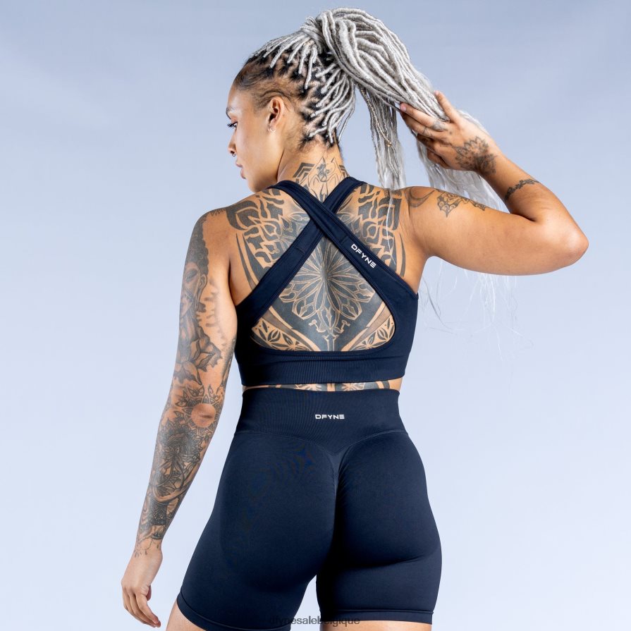 hauts Dfyne soutien-gorge de sport dynamique sans couture minuit Noir Z2RVP829