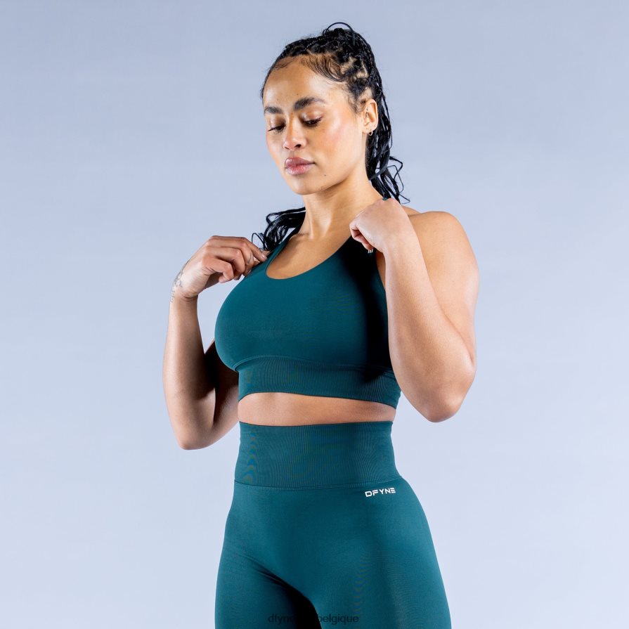 hauts Dfyne soutien-gorge de sport dynamique vert émeraude foncé Z2RVP842
