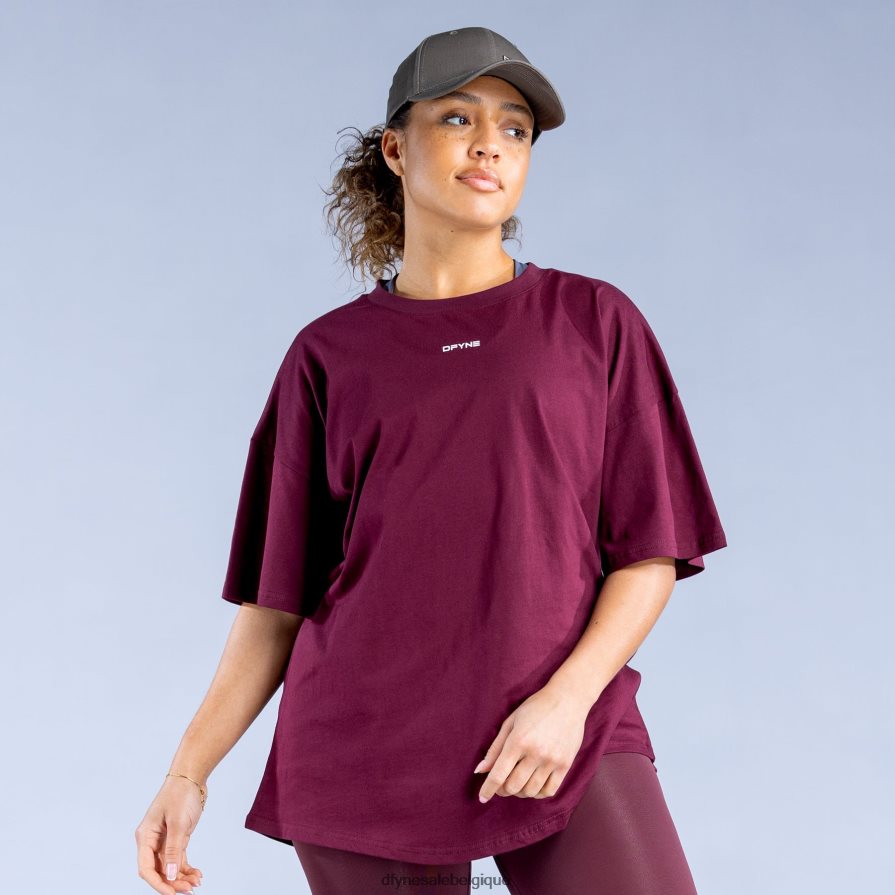 hauts Dfyne t-shirt oversize luxe revive Bourgogne Z2RVP8139