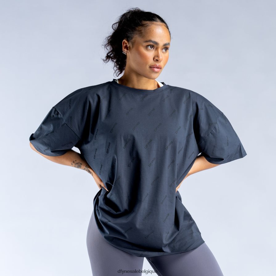 hauts Dfyne t-shirt oversize revive signature gris ardoise Z2RVP850