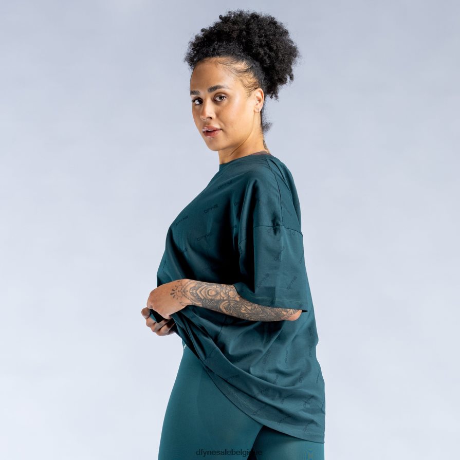 hauts Dfyne t-shirt oversize revive signature vert foncé Z2RVP851