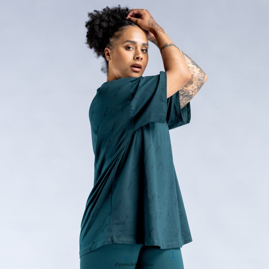 hauts Dfyne t-shirt oversize revive signature vert foncé Z2RVP851